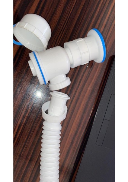 Körüklü Tahliye Taslı Lavabo Evye Sifonu - Depolu Lavabo Evye Gider Borusu 75 cm Gırtlak indirimleri