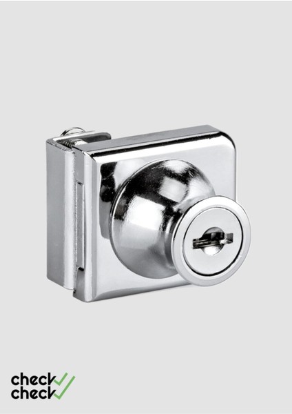 Cam Kilidi Tekli Kare Tip 407 Mobilya Kilitleri Beyaz