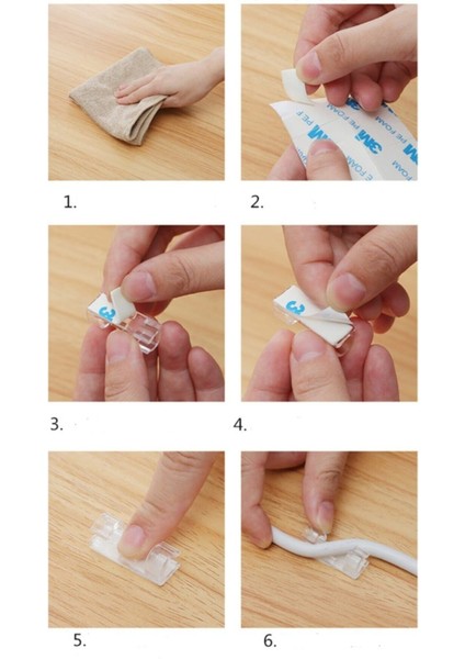 Kablo Tutucu Yapışkanlı Mini 20LI Kanal USB Şarj Veri Kablosu Tutucu Yapışkanlı Kordon Beyaz Beyaz modelleri