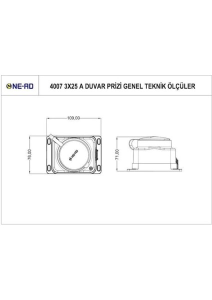 Nead 3X25 A Kauçuk Kapaklı Duvar Priz Renkli Elektrik Prizi modelleri