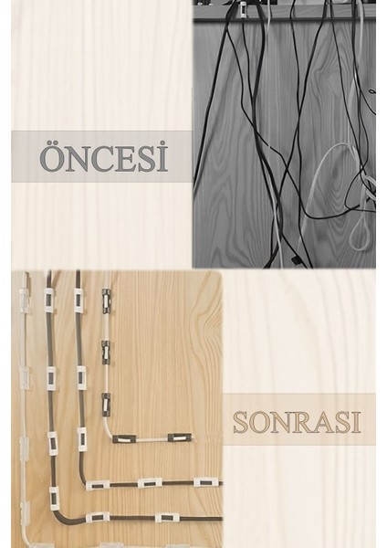 20 Adet Kablo Sabitleyici Düzenleyici Duvar Fayans Cam Kablo Tutucu Yapışkanlı Organizer Klipsler fırsatları