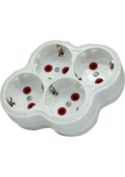 Mutlusan Fetih Topraklı 4lü Golyat Fiş Priz KOD-4050 Çok Amaçlı Fiş