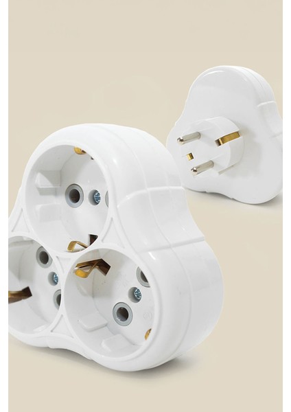 Papatya Yonca 3'lü Grup Priz Fiş Priz Topraklı Çoklu Çoğaltıcı Kablosuz Üçgen 3 Yok Yok Gri modelleri