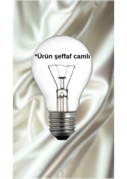 40W Akkor Flamanlı Ampul 220V Sarı Işık Şeffaf Cam Tekli Sarı Işık E27 Filament Ampul 40 Watt Var
