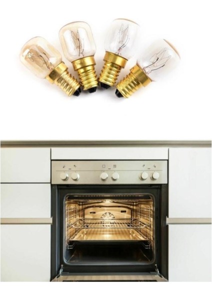 25 W E14 Duy Fırın Ampul 3 Adet Sarı Işık E14 Halogen Ampul 15 Watt Var fırsatları