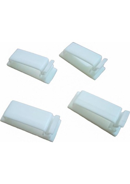 4 Adet Beyaz Renk Yapışkanlı Kablo Toplayıcı Masa Kablo Düzenleyici Klips Duvara Sabitleyici Aparat
