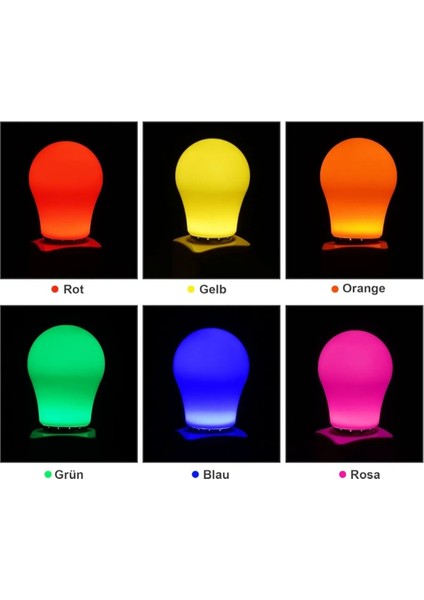 10W E27 Duylu Kırmızı Renk A60 E Enerji Tüketimi LED Ampul Ebat 113X60MM Tekli Beyaz Işık E27 LED Am