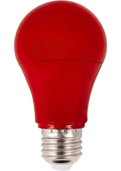 10W E27 Duylu Kırmızı Renk A60 E Enerji Tüketimi LED Ampul Ebat 113X60MM Tekli Beyaz Işık E27 LED Am