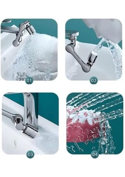 1080 Derece Dönebilen Robotik Kol Musluk Başlığı, Musluk Uzatma Aparatı Ucu 2 Yıl Renkli fiyatları