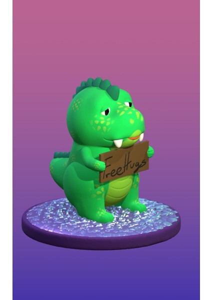 Dino - Sevimli Dinozor Heykelcik (Kendiniz Boyayın)