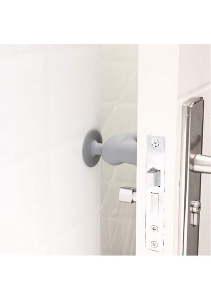 Kapı Kolu Stoperi Silikon Açık Gri Duvar Koruyucu Kapı Stoperi Kapı Çarpma Önleyici Kapı Stoper