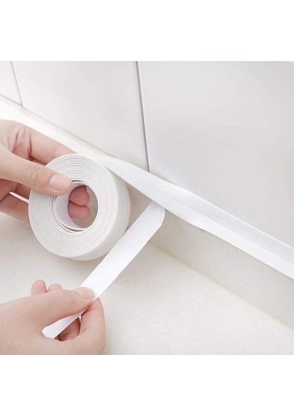 Duş Pvc Lavabo Küvet Tezgah Kenar Banyo Mutfak Pencere 3,2 mt Su Sızdırmaz Geçirmez Yalıtım Bant Tam indirimleri