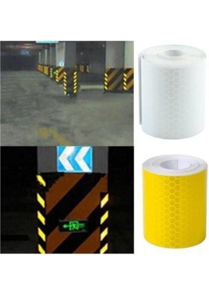 5 Metre Sarı Reflektörlü Fosforlu Şerit Bant Ikaz Bandı Hızlı Yapıştırıcı fırsatları