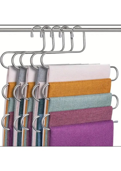 Dolap Içi 5 Kat Katlı Pantolon Eşarp Şal Askısı Krom Bornoz Askılığı modelleri