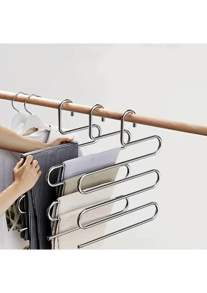 Dolap Içi 5 Kat Katlı Pantolon Eşarp Şal Askısı Krom Bornoz Askılığı fırsatları
