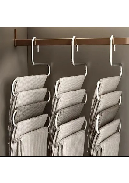 Dolap Içi 5 Kat Katlı Pantolon Eşarp Şal Askısı Krom Bornoz Askılığı indirimleri