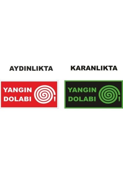 Fosforlu Yangın Dolabı Levhası Tr