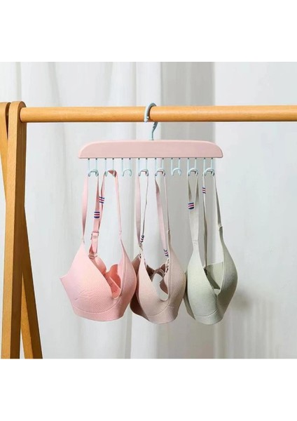 1 Adet 8 Kancalı Mutfak Banyo Dolap Askı Sütyen Kemer Kravat Eşarp Takı Elbise Çanta Askısı Çok Renk modelleri