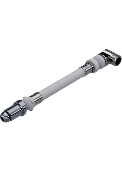 Asma Klozet Esnek Taharet Borusu - Krom Uçlu Dirsekli 200 mm Tesisat Malzemeleri