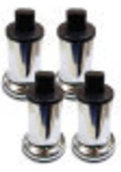 8 cm Asena Elips Pimli Geçmeli Baza Kanepe Koltuk Ayağı 4 Adet Masa Ayakları Gri