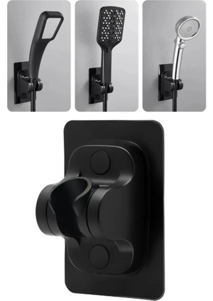 Siyah Yapışkanlı Duş Başlığı Tutucu Ayarlanabilir Duvar Sabitleme Ahize Sabitleyici Askı Mafsalı Cn fırsatları