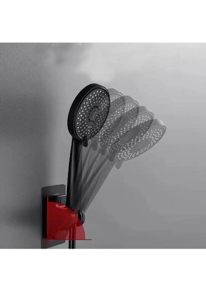 Siyah Yapışkanlı Duş Başlığı Tutucu Ayarlanabilir Duvar Sabitleme Ahize Sabitleyici Askı Mafsalı Cn indirimleri