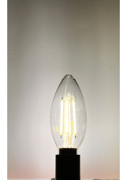 6 Watt E14 Duylu Şeffaf Camlı 690 Lümen 6500 Kelvin Beyaz Işık Buji LED Ampul Tekli Beyaz Işık E14 fiyatları