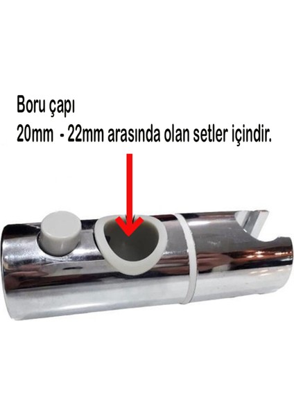 Asansör Sürgülü Duş Askısı Ayarlı Ray Mafsal (22MM Çaplı Borular Içindir) Duş Seti Beyaz Plastik fiyatları