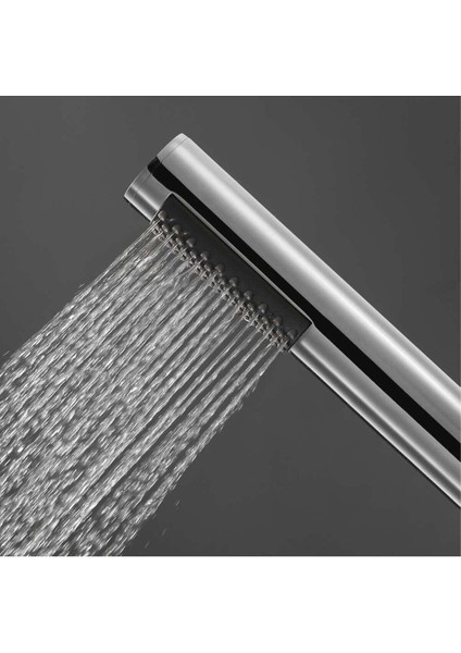 Basınçlı Tasaruflu Masajlı Stick Duş Başlığı El Duşu Duş Başlığı Beyaz Krom