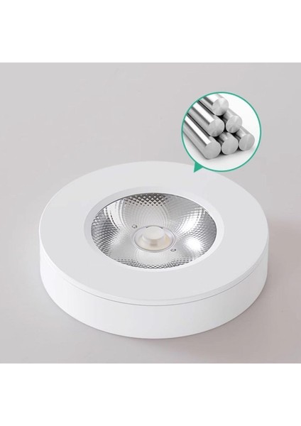 Dekoratif Sıva Üstü Darkoo Lens 5W Beyaz Kasa 220V Mini Spot 3000K Sarı Işık Yok Sarı Işık Yok 5 Wat fiyatları