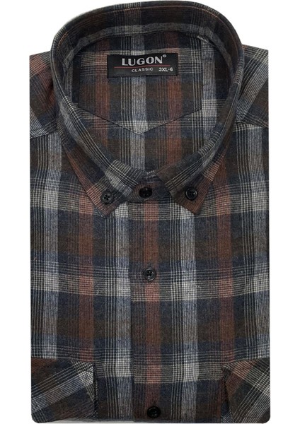 Kaşmir Büyük Beden Klasik Çift Cepli Erkek Gömlek - 7395 fiyatları