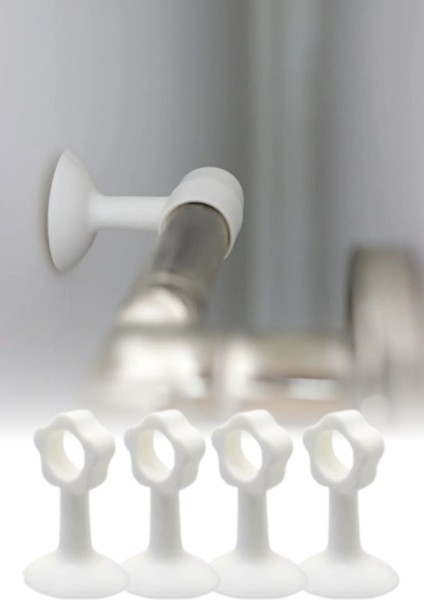 4 Adet Silikon Pencere Kapı Kolu Koruyucu Stoper Duvar Çarpışma Önleyici Aparat Tr