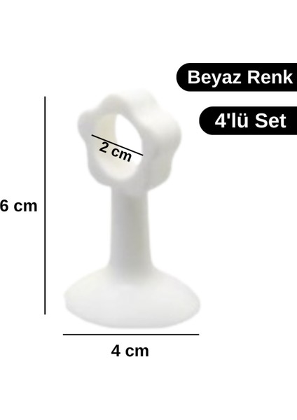 4 Adet Silikon Pencere Kapı Kolu Koruyucu Stoper Duvar Çarpışma Önleyici Aparat Tr