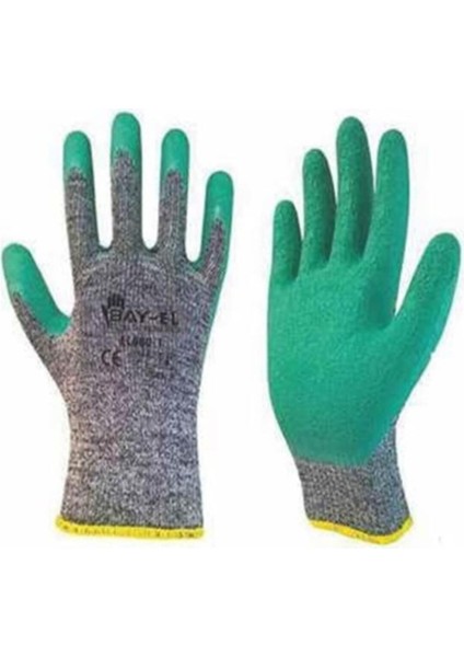 Bay-El Süper Latex Eldiven 1/2 10 EL210 Turkuaz
