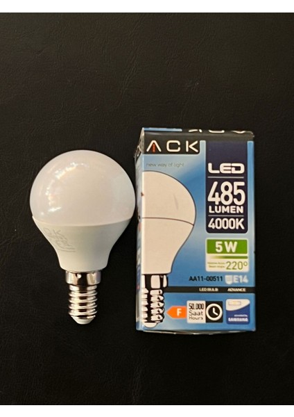 5 Watt E-14 Duylu G45 485 Lümen 4000 Kelvin Günışığı Samsung Ledli Ampul Tekli Gün Işığı E14 LED Am