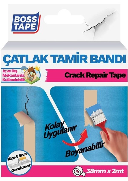 Duvar Pencere Pervaz Su Sızıntısı Çatlak Kapama Bandı Çatı Oluk EN:38MM Boy:2mt Şerit Bant Tr