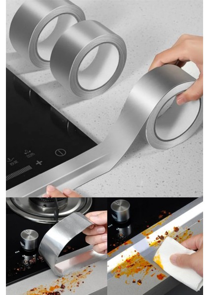 Alüminyum Yanmaz Kendinden Yapışkanlı Folyo Bant Soba Boru Bandı Folyo Su Sızdırmaz Bant Izolasyon B