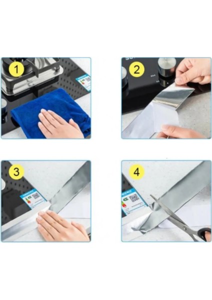 Alüminyum Yanmaz Kendinden Yapışkanlı Folyo Bant Soba Boru Bandı Folyo Su Sızdırmaz Bant Izolasyon B