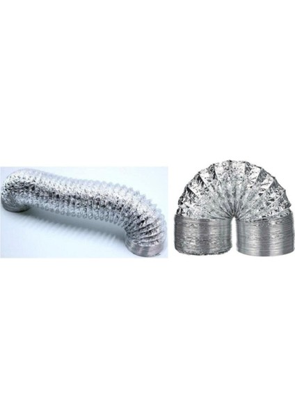 Aspiratör Davlumbaz Ankastre Havalandırma Borusu 3 Metre Çelik Telli Alüminyum Gider Borusu