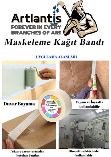 Maskeleme Bandı Kağıt Bant 19 mm 25 Metre 1 Adet Boya Bantı Maskeleme Kağıt Bant Duvar Yağlı Boya Ba fiyatları