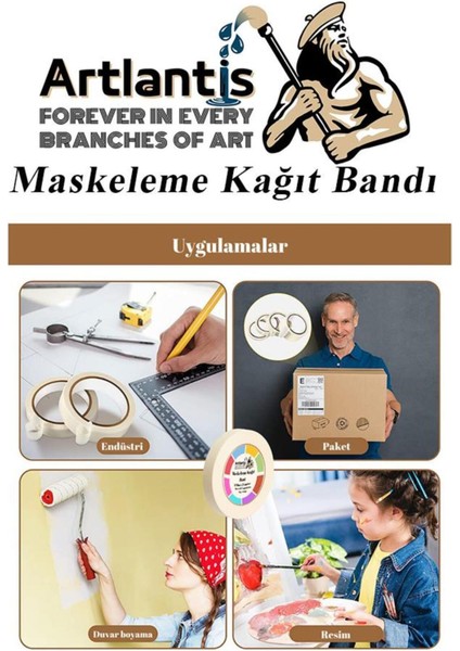 Maskeleme Bandı Kağıt Bant 19 mm 25 Metre 1 Adet Boya Bantı Maskeleme Kağıt Bant Duvar Yağlı Boya Ba modelleri