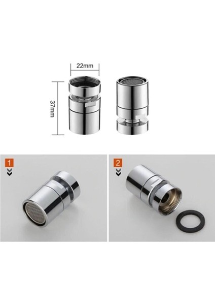 Iç Dişli Tasarruflu Musluk Başlığı Hareketli Metal Mutfak Batarya Ucu Perlatör Havalıjet Akış 2 Yıl modelleri