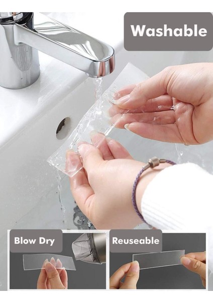 3 Metre Çift Taraflı Nano Teknolojili Süper Güçlü Bant Extra Güçlü Duvar Çerçeve Taşıyıcı Süper Güçl indirimleri