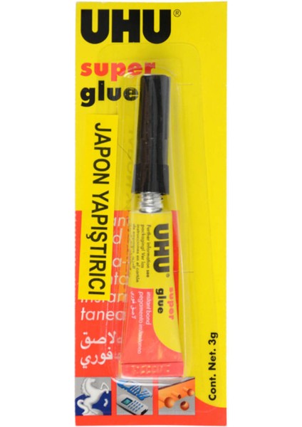 Japon Yapıştırıcı Super Glue 3 gr Jumbo Kartela Japon Yapıştırıcısı