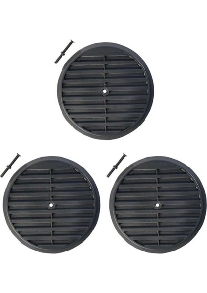 3'lü Siyah Doğalgaz Menfez Kapağı Ventilasyon Tr