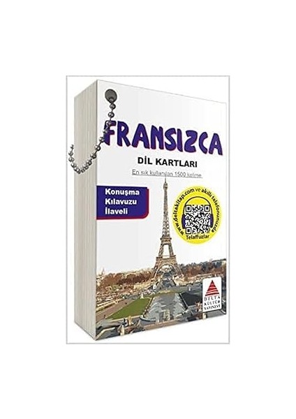 Fransızca Dil Kartları: Konuşma Kılavuzu Ilaveli + Yapışkanlı Not Kağıdı
