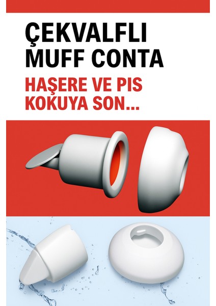 Koku Yok! Çekvalfli Adaptör Conta Lavabo Gideri Koku Önleyici Gider Adaptör Koku Yok! Çekvalfli Adap fırsatları