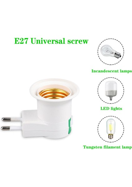 Yeni E27 LED Işık Lamba Ampuller Soket Taban Tutucu Ab/abd Fiş Adaptörü On/off Anahtarı Tak Çalıştır