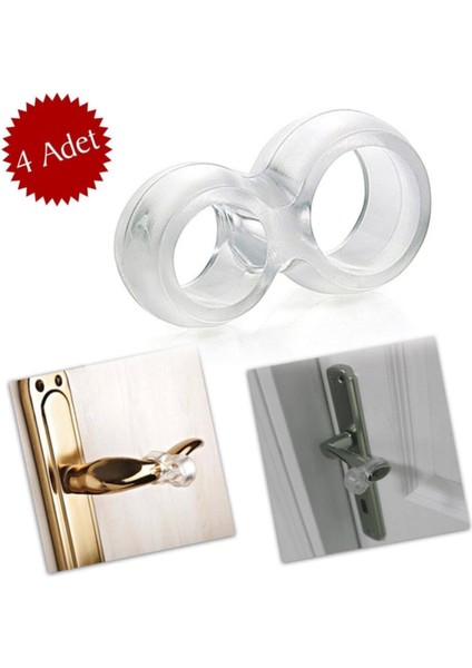 4 Adet Kapı Pencere Kulp Stoperi Yüzük Duvar Önleyici Çarpma Önleyici modelleri