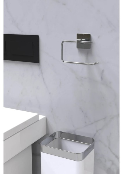 Yapışkanlı Wc Kağıtlık Rulo Havluluk Banyo Mutfak Set 2 Li Gri Havlu Askılığı Paslanmaz Tr fırsatları